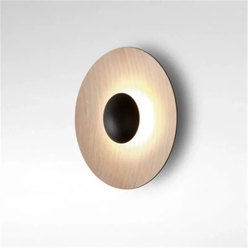 Post-modern creative wood grain living room art wall lamp bedside bedroom sofa wall lamp designer study model room by Zhongsan | Souqify