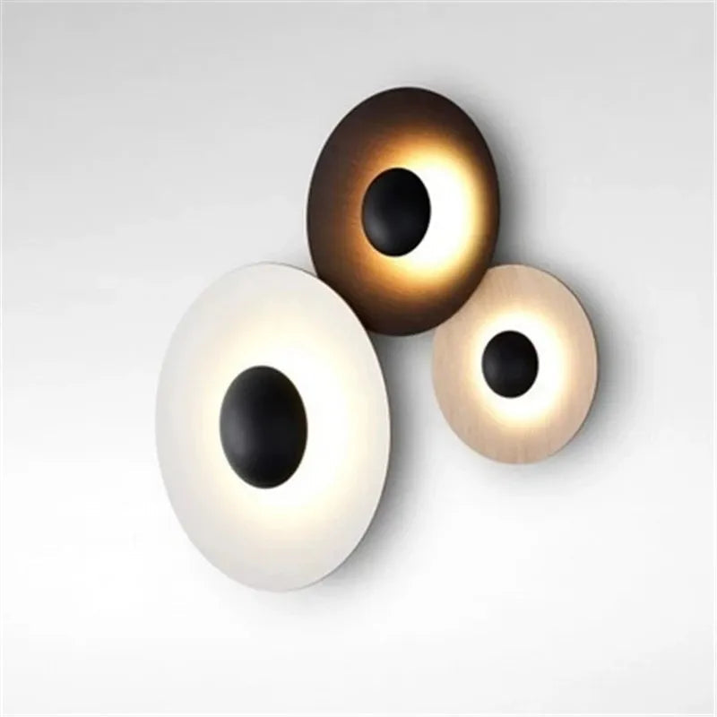 Post-modern creative wood grain living room art wall lamp bedside bedroom sofa wall lamp designer study model room by Zhongsan | Souqify
