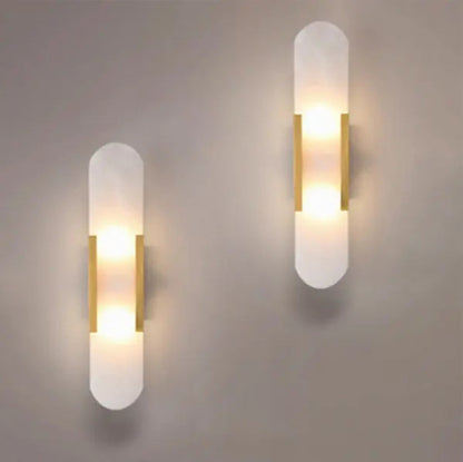 Post-modern natural marble wall lamp living room TV background wall designer bedroom bedside light luxury porch aisle lamp by Zhongsan | Souqify