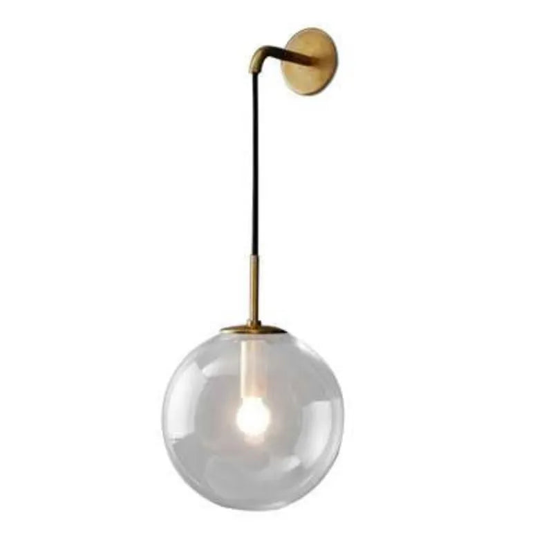 Postmodern ball glass wall lamp simple personality Nordic corridor balcony lamp living room bedroom bed bubble lamp by Zhongsan | Souqify