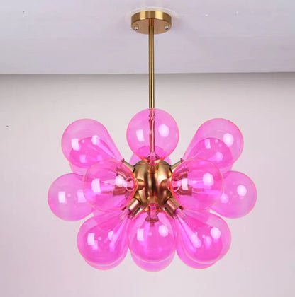 Postmodern light luxury creative Colour bubble ball bedroom dining room glass chandelier by Zhongsan | Souqify