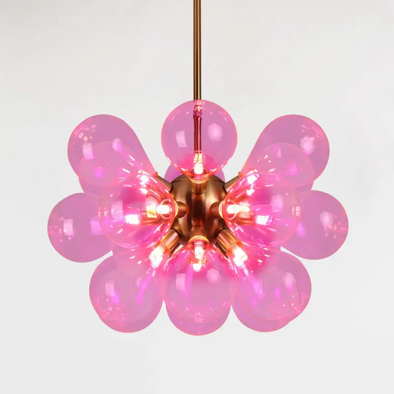 Postmodern light luxury creative Colour bubble ball bedroom dining room glass chandelier by Zhongsan | Souqify