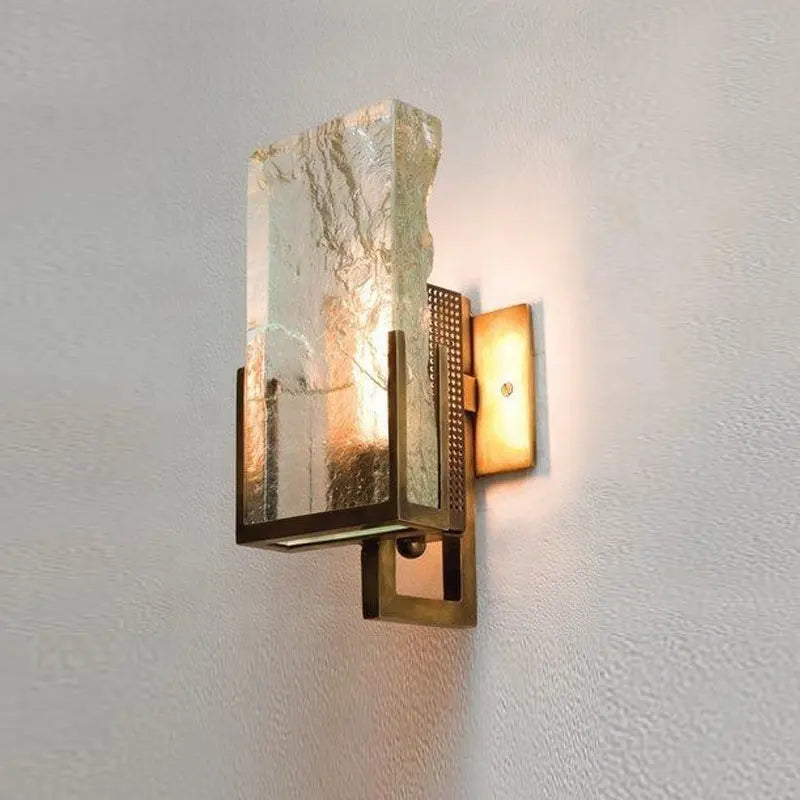 Postmodern Minimalist Nordic Large Luxury Crystal Block Led Wall Lamp Living Room TV Background Wall Aisle Creative Wall Lamps by Zhongsan | Souqify
