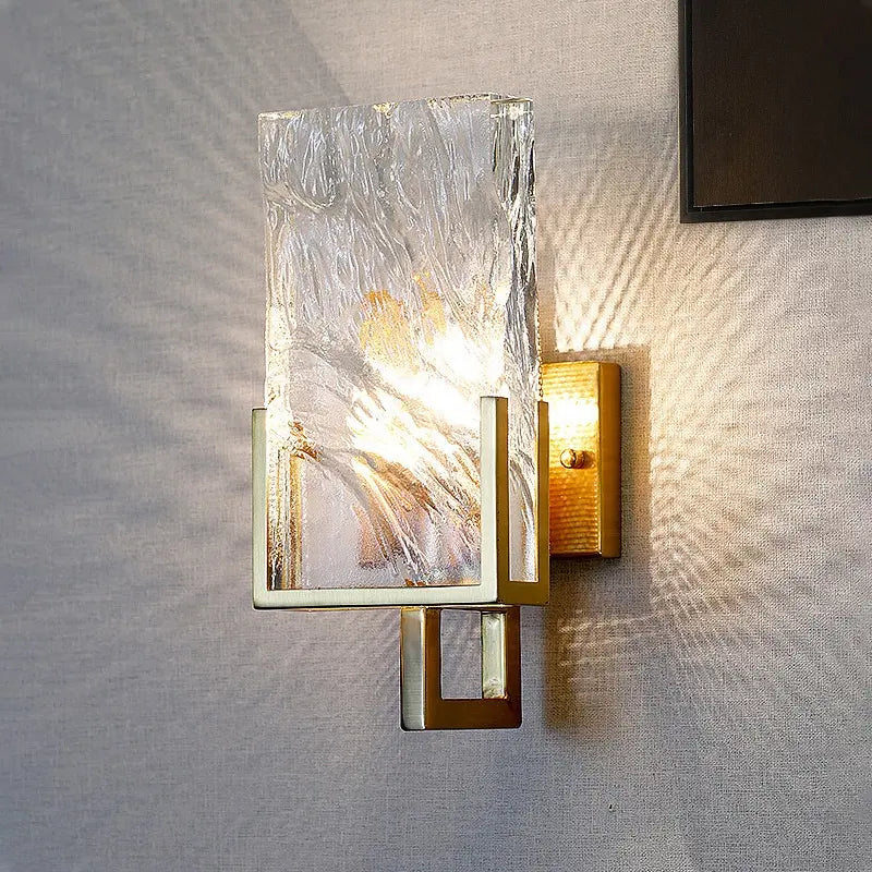 Postmodern Minimalist Nordic Large Luxury Crystal Block Led Wall Lamp Living Room TV Background Wall Aisle Creative Wall Lamps by Zhongsan | Souqify