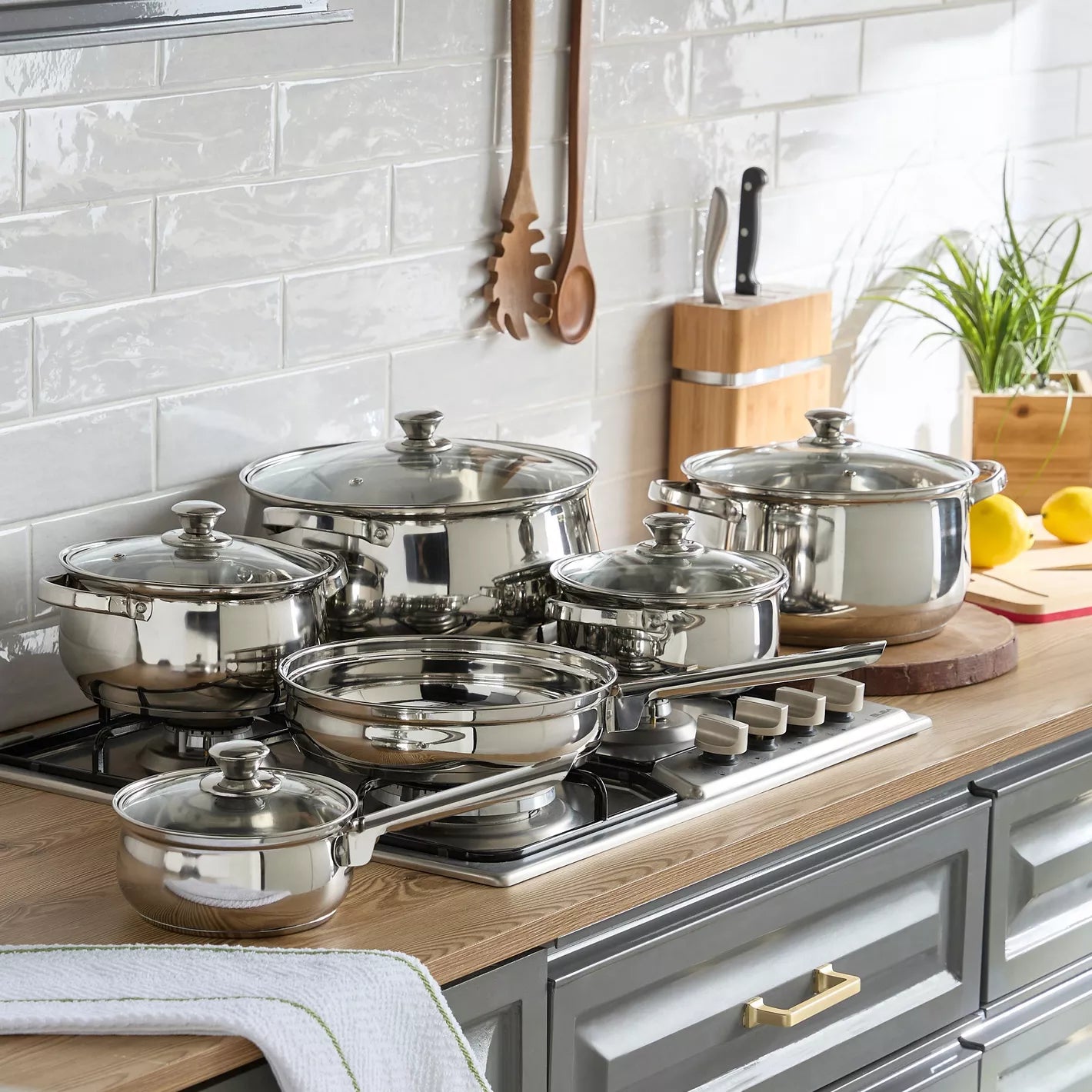 Creste 11-Piece Stainless Steel Cookware Set
