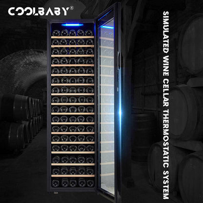 Premium 110-Bottle Wine Cooler: Precision Cooling, Compact Design, and Ultra-Quiet Operation