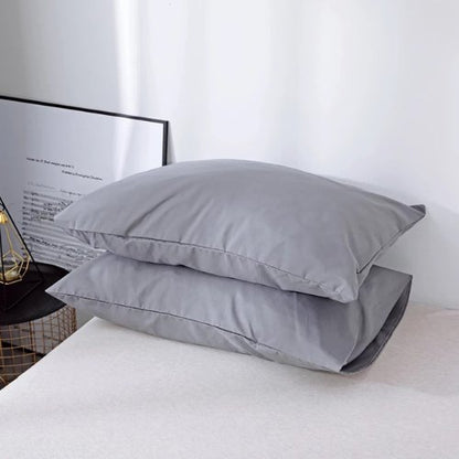 Premium King size 6 pieces Bedding Set without filler,  Plain Anchor Grey Color