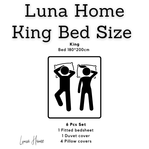 Premium King Size 6 Pieces Pinch Pleat Plain Pearl White, Bedding Set by 5 | Souqify