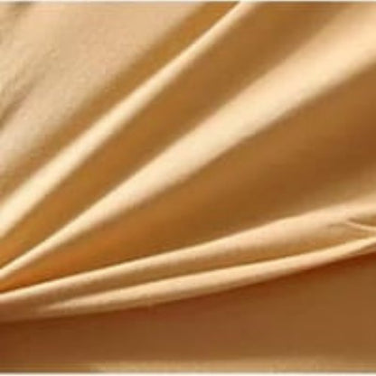 Premium King size 6 pieces Without filler, Pinch pleat plain gold color , Bedding Set by 5 | Souqify