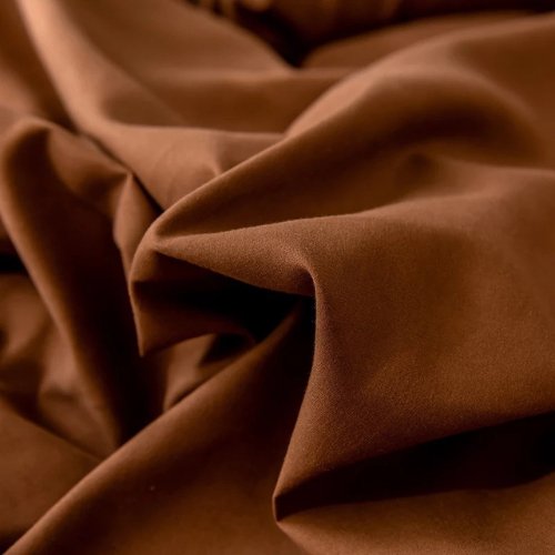 Premium Queen/Double size 6 pieces Bedding Set without filler, Plain Golden Brown Color by 5 | Souqify