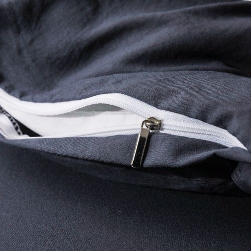 Premium Single size 4 pieces Bedding Set without filler, Plain Black Color by 5 | Souqify