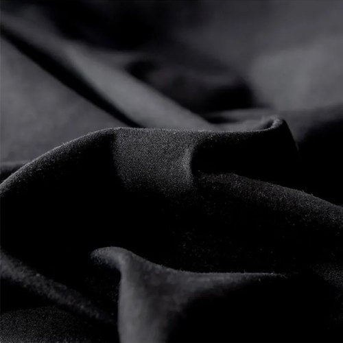 Premium Single size 4 pieces Bedding Set without filler, Plain Black Color by 5 | Souqify