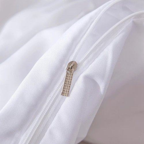 Premium Single size 4 pieces Bedding Set without filler, Plain White Color