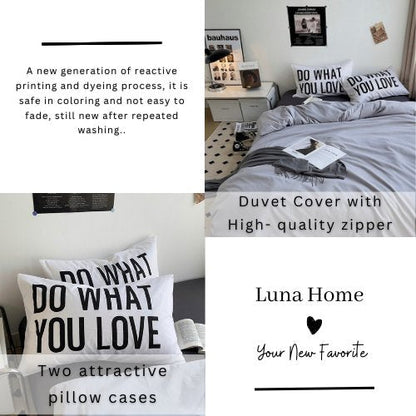 Premium Single Size 4 Pieces Constructor Design with 2 Print Pillow Covers, Plain Grey and Light Grey color. by 5 | Souqify