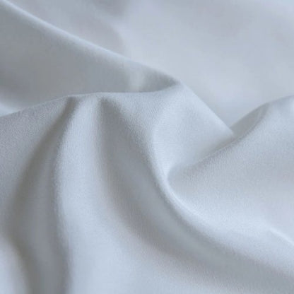 Premium Single Size 4 Pieces Duvet Cover Set, Reversible White with Gray Color Plain Style Bedding Set. by 5 | Souqify