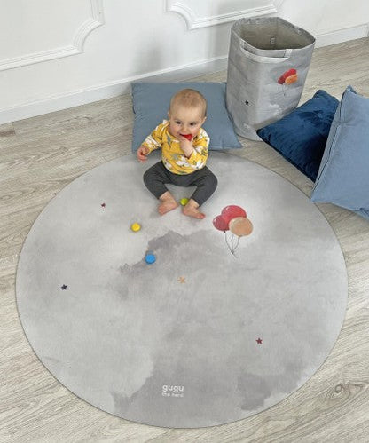 PRIME Baloon Dream circle rubber mat Round mat. Dimensions: Ø118cm x 5mm by Dinkids-Gugu the Hero | Souqify