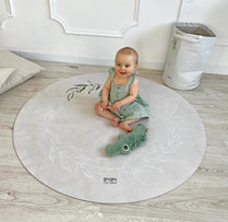 PRIME Olive Garden circle rubber mat Round mat. Dimensions: Ø118cm x 5mm by Dinkids-Gugu the Hero | Souqify