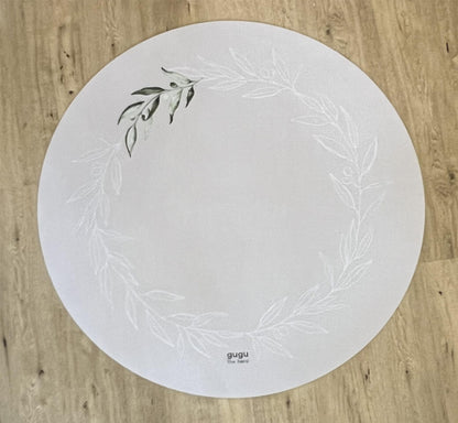 PRIME Olive Garden circle rubber mat Round mat. Dimensions: Ø118cm x 5mm by Dinkids-Gugu the Hero | Souqify