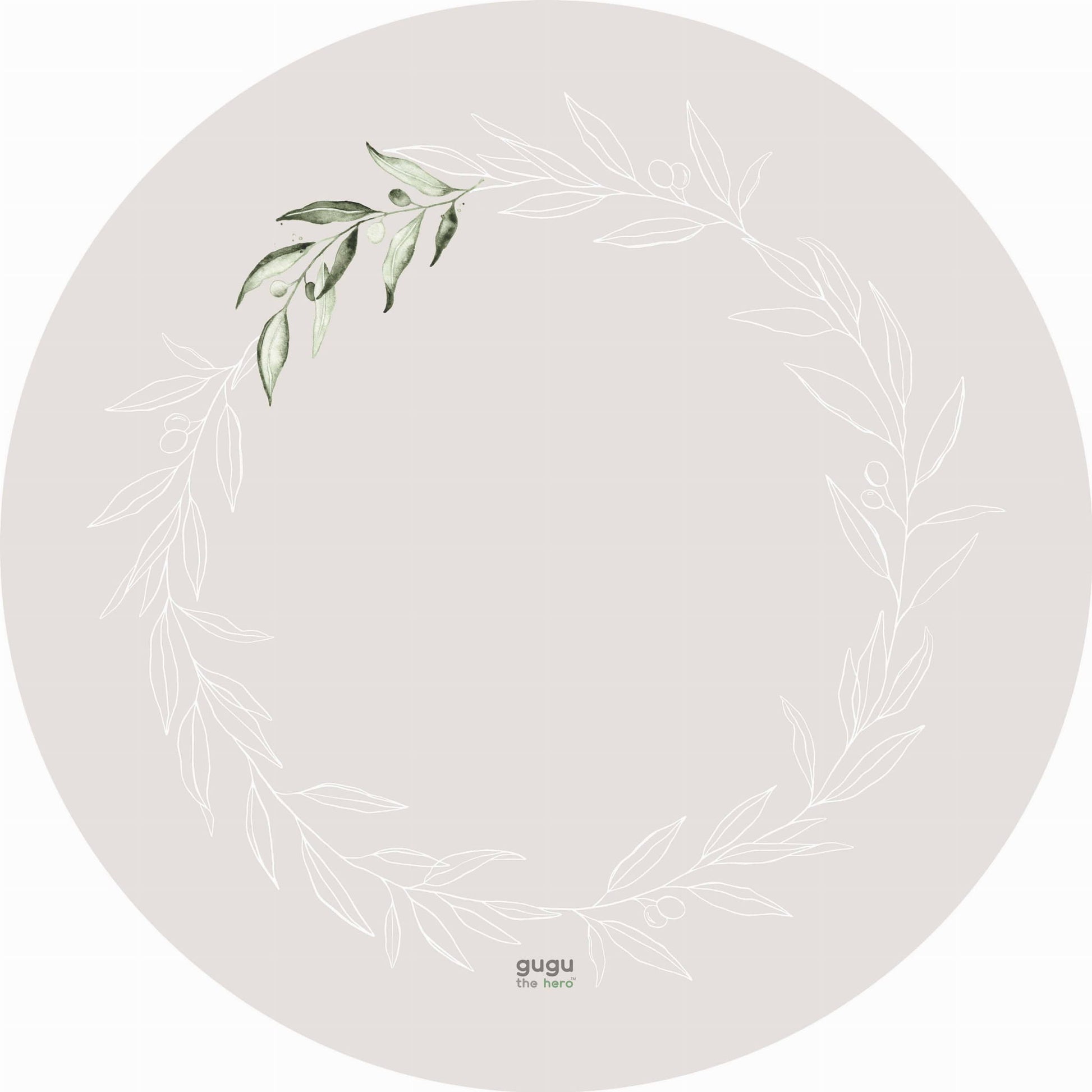 PRIME Olive Garden circle rubber mat Round mat. Dimensions: Ø118cm x 5mm by Dinkids-Gugu the Hero | Souqify