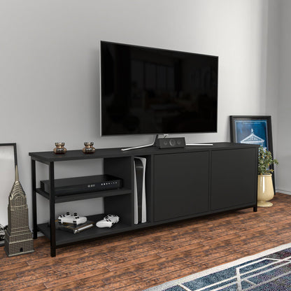 Primrose TV Unit - Black-Antrasit by DECOROTIKA | Souqify