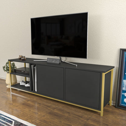 Primrose TV Unit - Gold-Antrasit by DECOROTIKA | Souqify