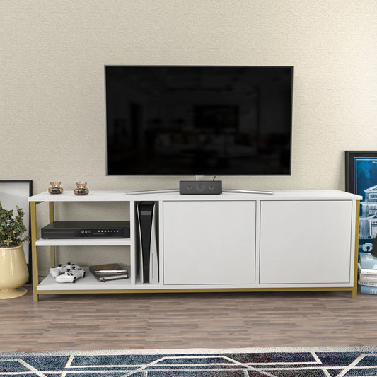 Primrose TV Unit - Gold-White by DECOROTIKA | Souqify