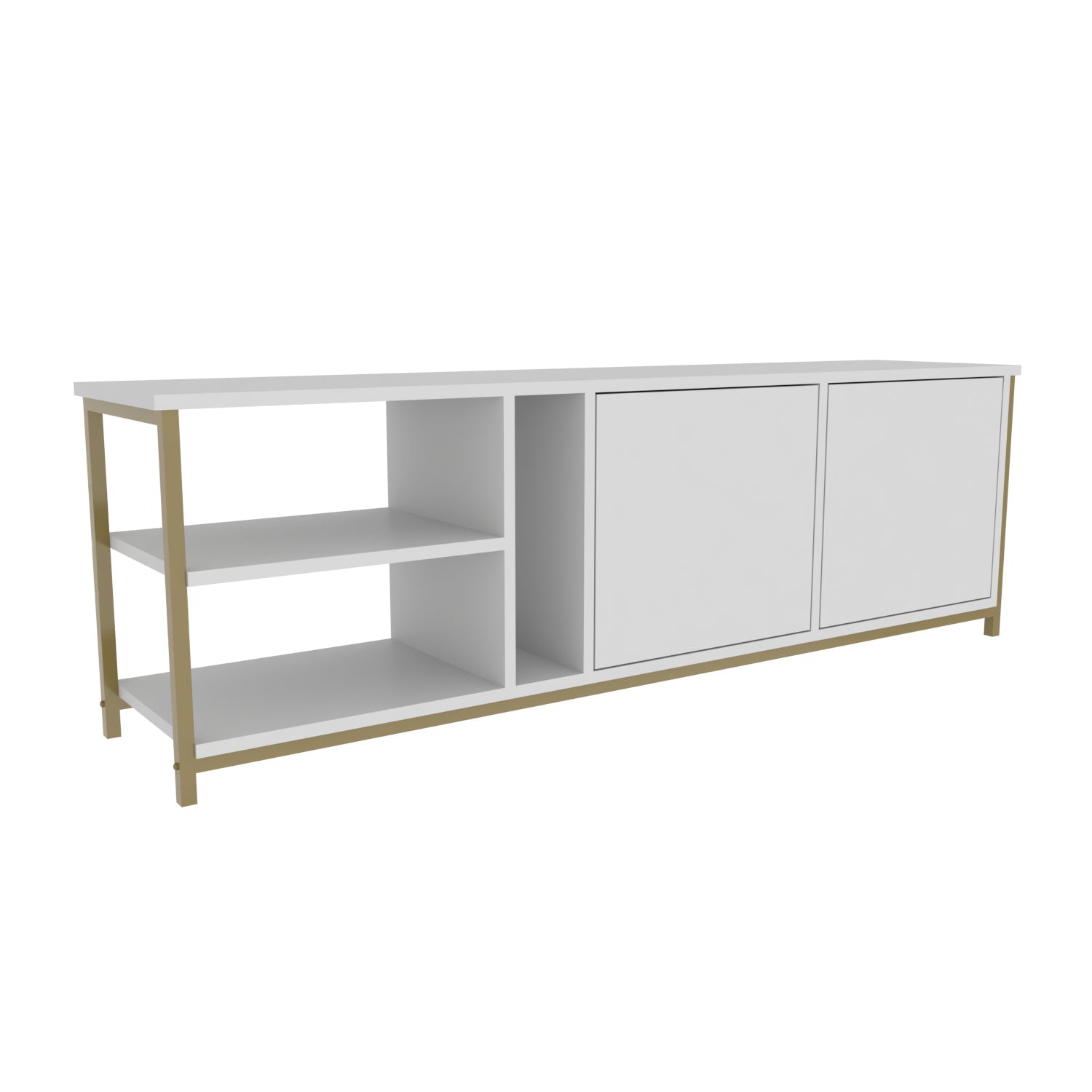 Primrose TV Unit - Gold-White by DECOROTIKA | Souqify