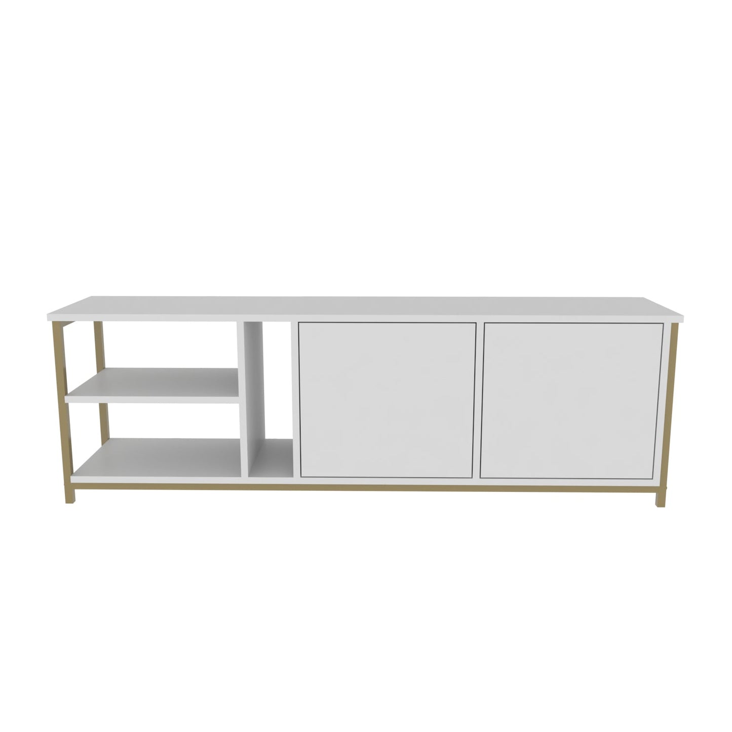 Primrose TV Unit - Gold-White by DECOROTIKA | Souqify