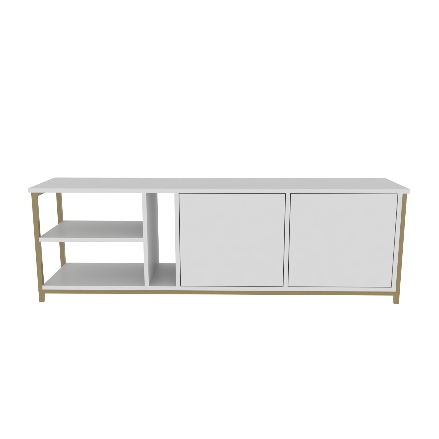 Primrose TV Unit - Gold-White by DECOROTIKA | Souqify