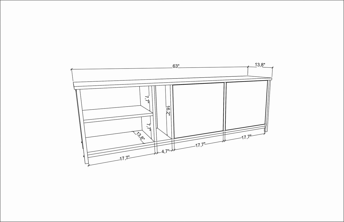 Primrose TV Unit - White-White by DECOROTIKA | Souqify