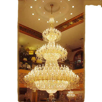 Project Customized Interior Pendant Luxury Chandelier Light for Living Room Hotel Modern Crystal Ceiling Hanging Lamps by Zhongsan | Souqify