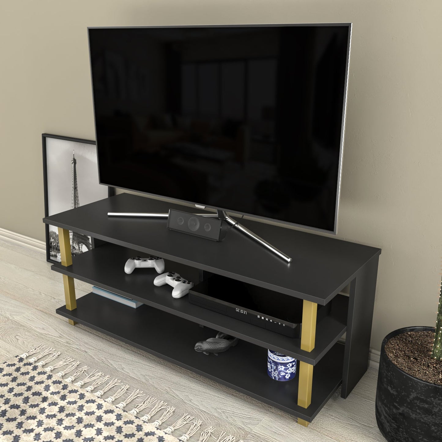 Pueblo TV Unit - Gold-Antras?t by DECOROTIKA | Souqify
