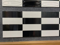 Pure white and Black Subway ceramic tiles by Vivid Tiles | Souqify