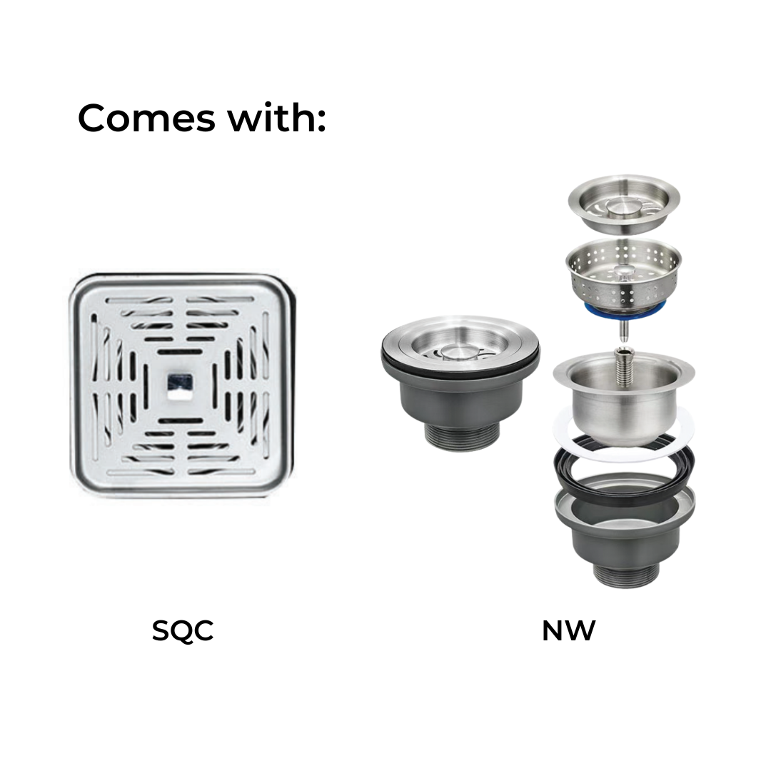 Q550NS | Q610NS - Square Under-Mount Kitchen Sink by TUSCANI | Souqify