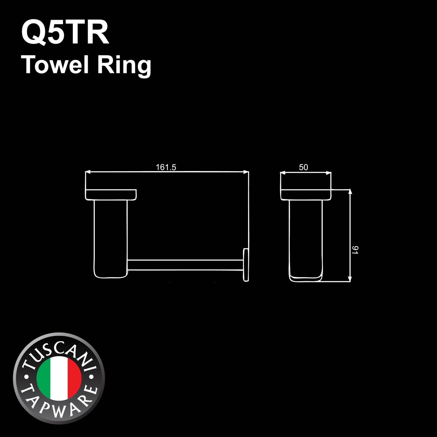 Q5TR - QUATRIO Series Towel Bar - Bathroom Accessories by TUSCANI | Souqify