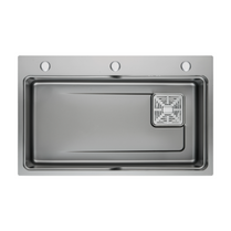 Q6846GN | Q7546GN - Light Gray Top & Under-Mount Use Kitchen Sink by TUSCANI | Souqify