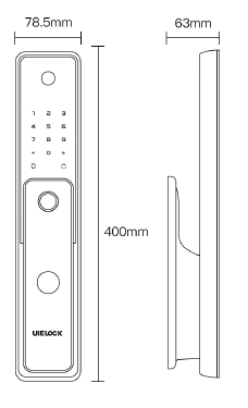 QA20 - Smart Locks 78.5 x 400 x 63 mm by UIELOCK | Souqify