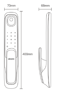 QB20 - Smart Locks 73 x 400 x 68 mm by UIELOCK | Souqify