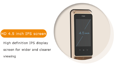 QB40 - Smart Locks 76 x 430 x 76 mm Aluminum Alloy +Tempered glass process by UIELOCK | Souqify