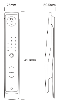 QB50 - Smart Locks 75 x 427 x 52.5 mm Aluminum Alloy +IML Process by UIELOCK | Souqify