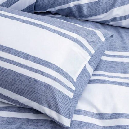 Queen size 6 pieces, Blue Stripe Design Duvet cover set. by 5 | Souqify