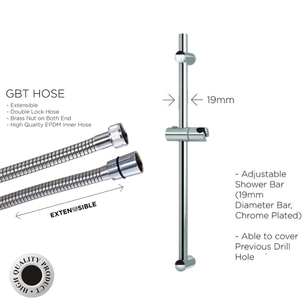R11 + 1.5m GAT + SS21-25 - Shower Set by TUSCANI | Souqify