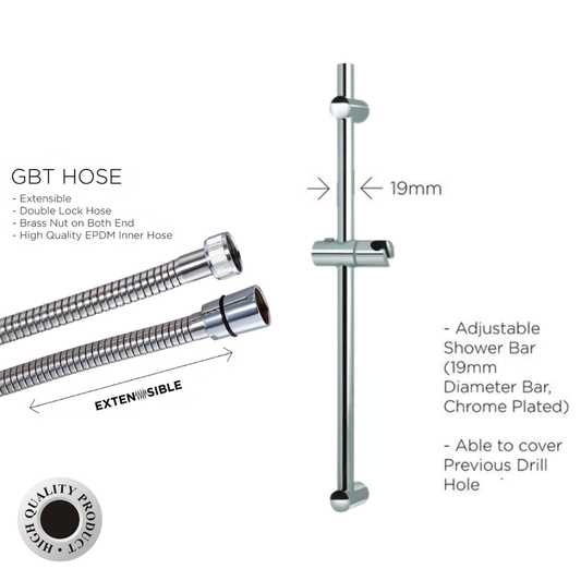 R11 + 1.5m GAT + SS21-25 - Shower Set by TUSCANI | Souqify