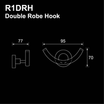 R1RH - RONDANA Series Double Robe Hook - Bathroom Accessories by TUSCANI | Souqify