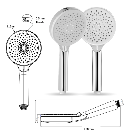R20 - Rombusto Series Hand Shower by TUSCANI | Souqify