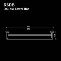 R6DB - Rondana Series Double Towel Bar- Bathroom Accessories by TUSCANI | Souqify