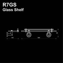 R7GS - RONDANA Series Glass Shelf - Bathroom Accessories by TUSCANI | Souqify