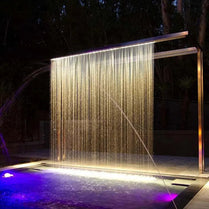 Rain Curtain Water Feature | Ondooe and Outdoor Fountains by Aquatic Pools & Fountains LLC | Souqify