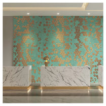 Ready to Install Wall Panels - 31 Liquid Metal over ACP backing 1.2m X 2.4m by Evolve | Souqify