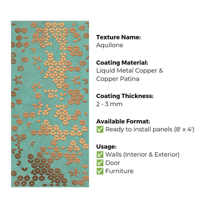 Ready to Install Wall Panels - 31 Liquid Metal over ACP backing 1.2m X 2.4m by Evolve | Souqify